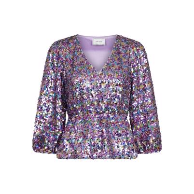 Neo Noir Mina Confetti Sequins Bluse Multi Shop Online Hos Blossom